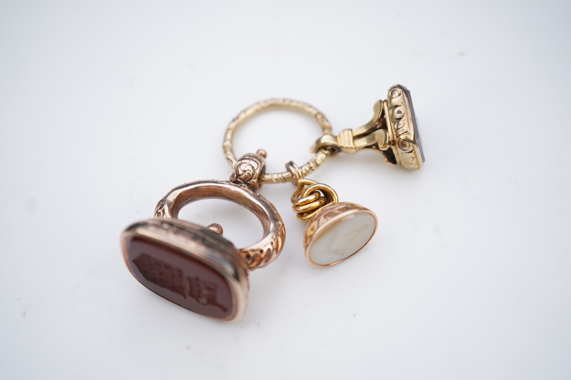 Three fob seals, 19th century